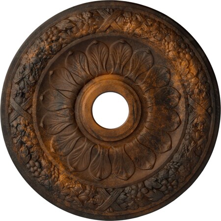 Swindon Ceiling Medallion (Fits Canopies Up To 6 1/8), Hand-Painted Rust, 24OD X 4ID X 1 1/2P